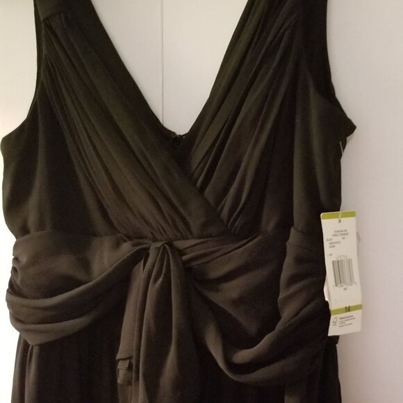NWT Evan Picone Black chiffon cocktail dress, size 14 - Picture 2 of 7